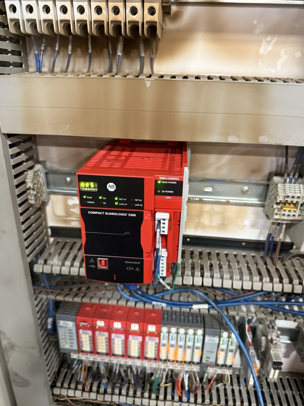 Compact GuardLogix controls cabinet